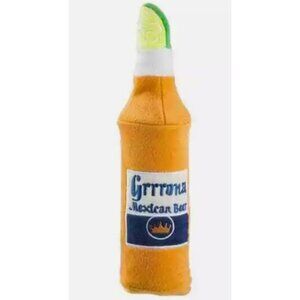 Haute Diggity Dog Grrrona Mexican Beer Plush Dog Toy 11 x 5.5 x 3.5 in